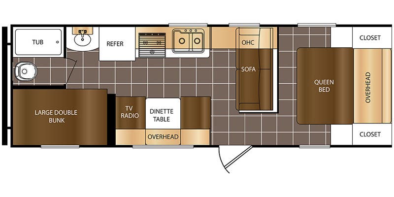 SOLD 2015 Forest River Avenger 26BH TT Stk 2724